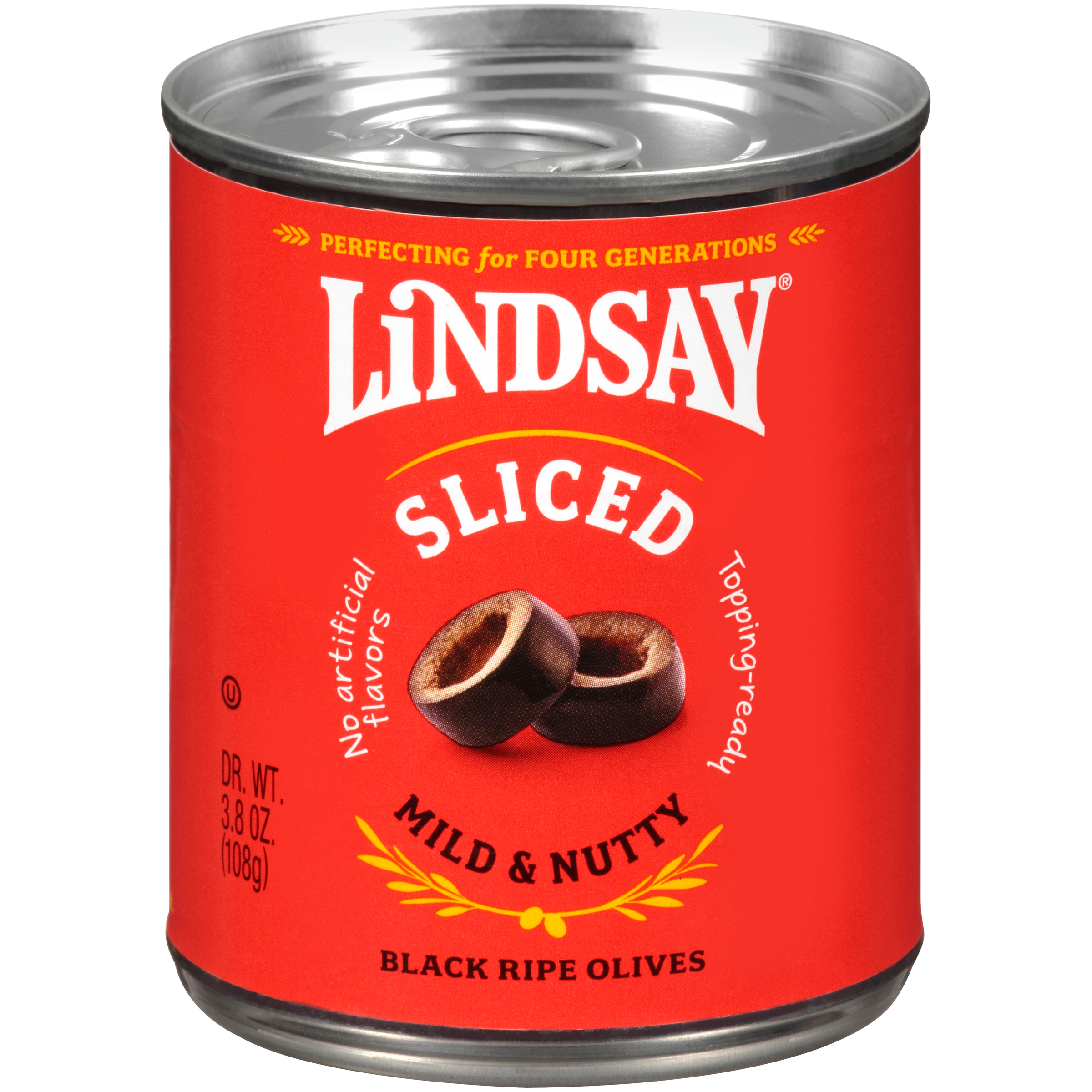 Lindsay Sliced Black Ripe Olives 3.8 Oz. Can