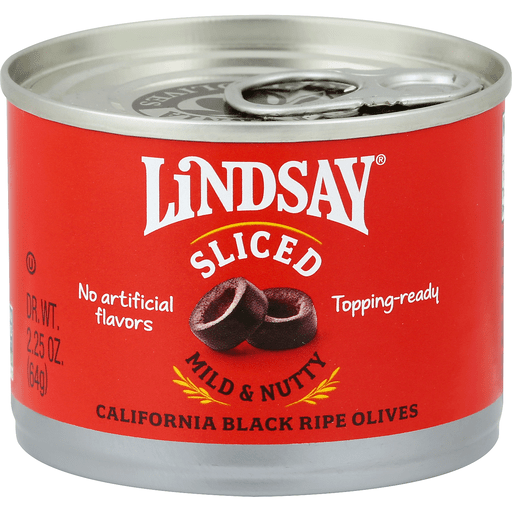 Lindsay Sliced Black Ripe Chopped Olives 2.25 Oz. Can