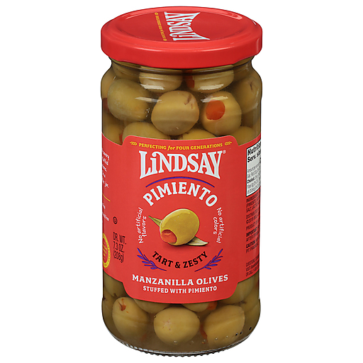 Lindsay Manzanilla Olives Stuffed With Pimiento 7.3 Oz. Jar