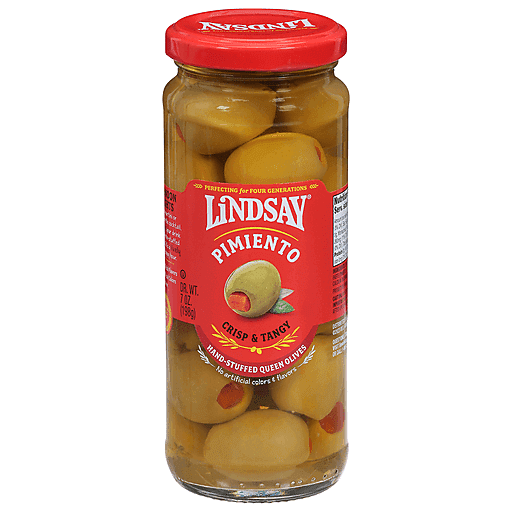 Lindsay Super Colossal Spanish Queen Olives Stuffed With Pimiento 7 Oz. Jar