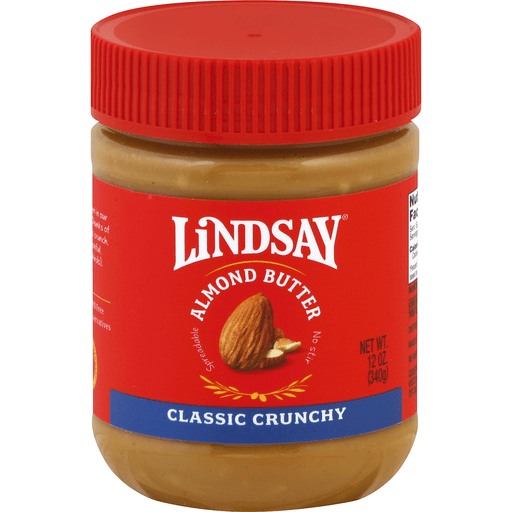 Lindsay Classic Crunchy Almond Butter 12 Oz. Plastic Jar