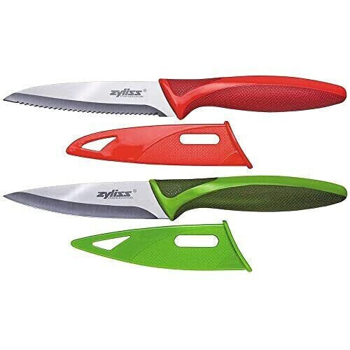 Zyliss Classic Paring Knife Set, 4, Red/Green