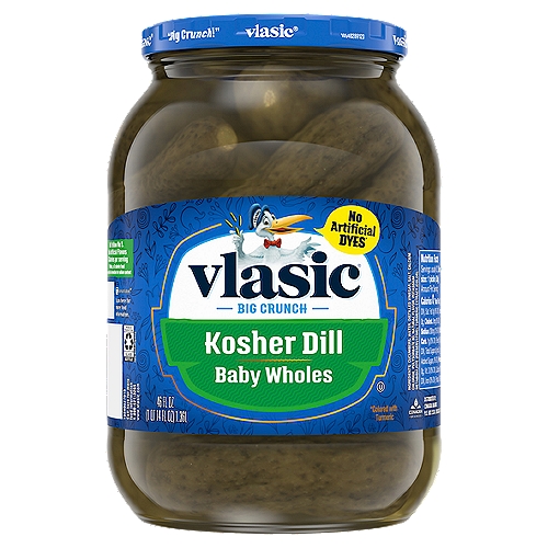 Vlasic Kosher Dill Baby Wholes Pickles 46 Fl Oz Jar