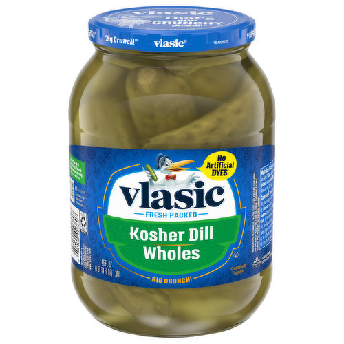 Vlasic Pickles, Kosher Dill, Wholes 46 Fl Oz