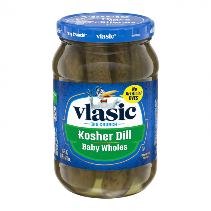 Vlasic Kosher Dill Baby Wholes Pickles 16 Fl Oz