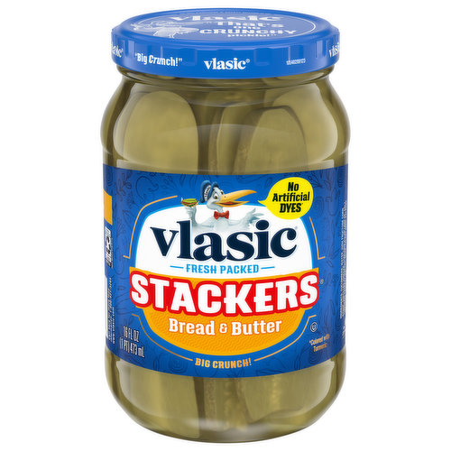 Vlasic Pickles - Bread & Butter Sandwich Stackers 16.00 Fl Oz
