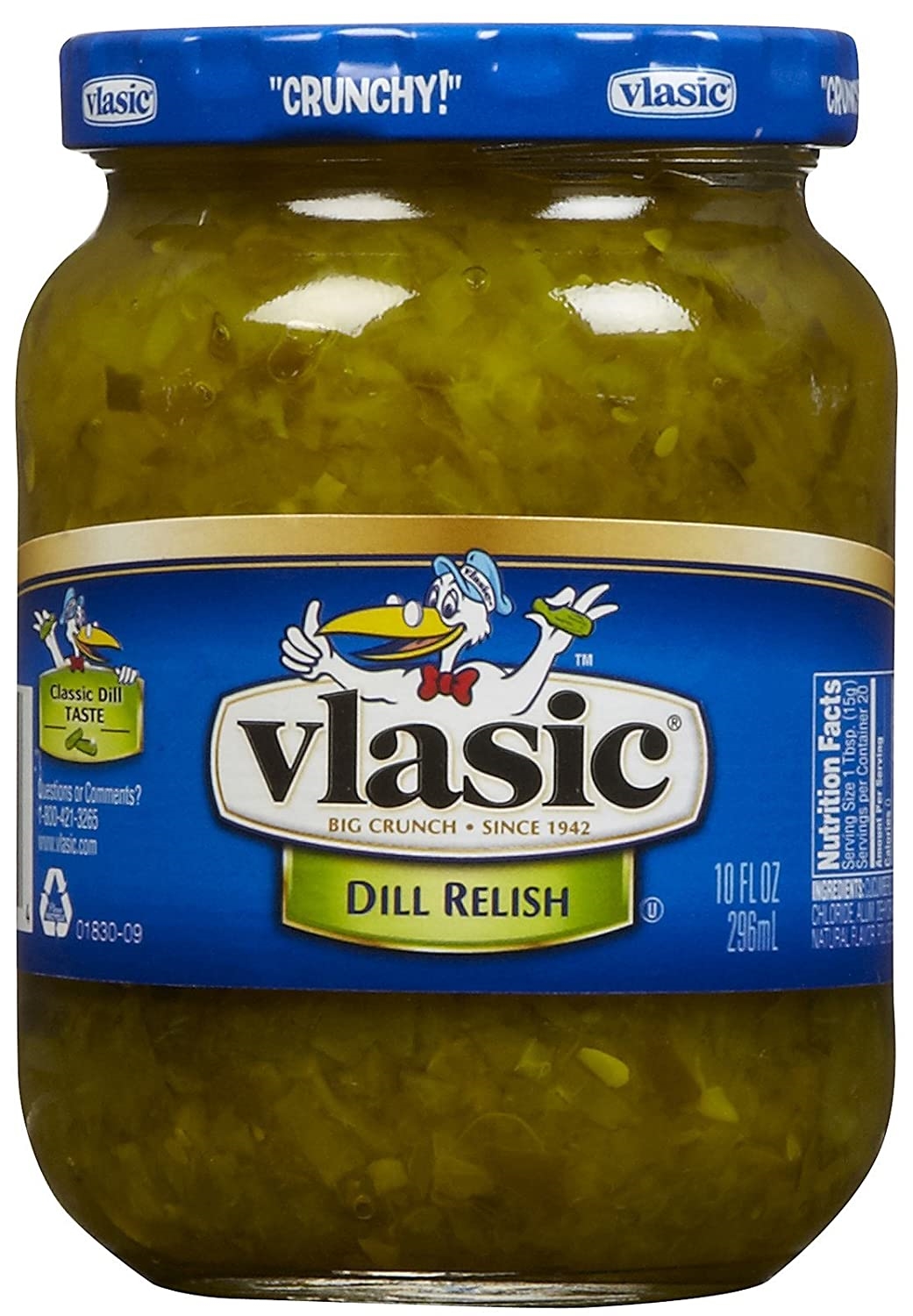 Vlasic Dill Relish, Keto Friendly, 10 FL OZ