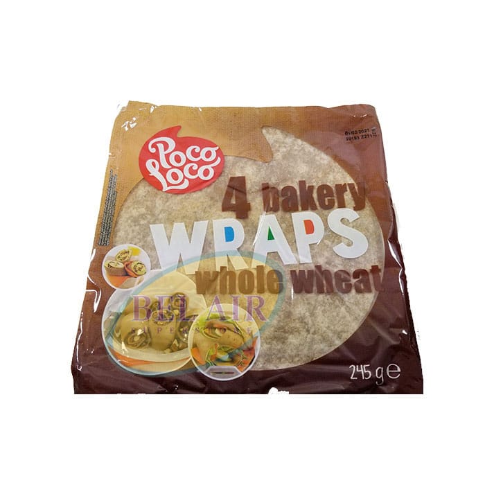 Poco loco 4 Bakery Wraps Whole Wheat