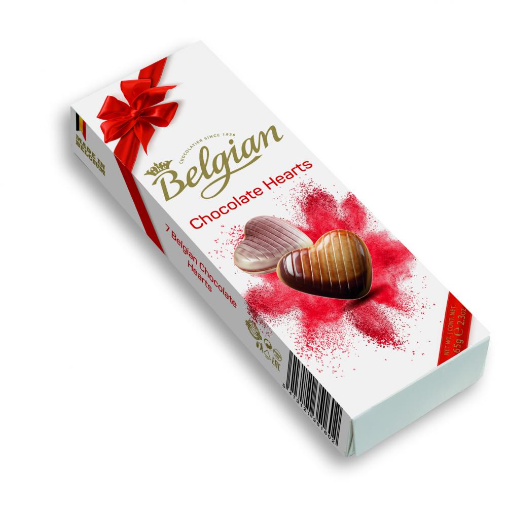 De La Casa Chocolate Belgian Hearts 65 Gm