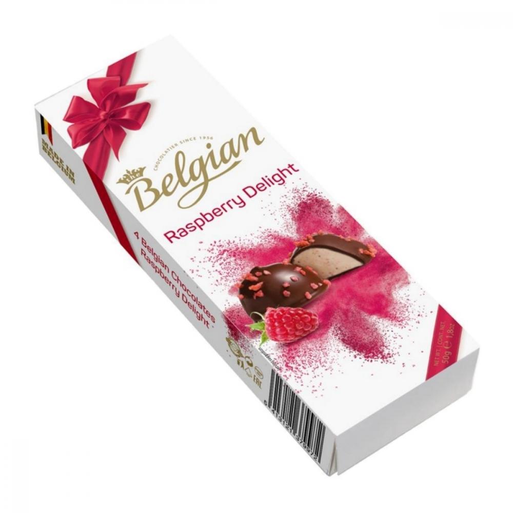 Belgian Bombones De Chocolate Con Frambuesa, 50G