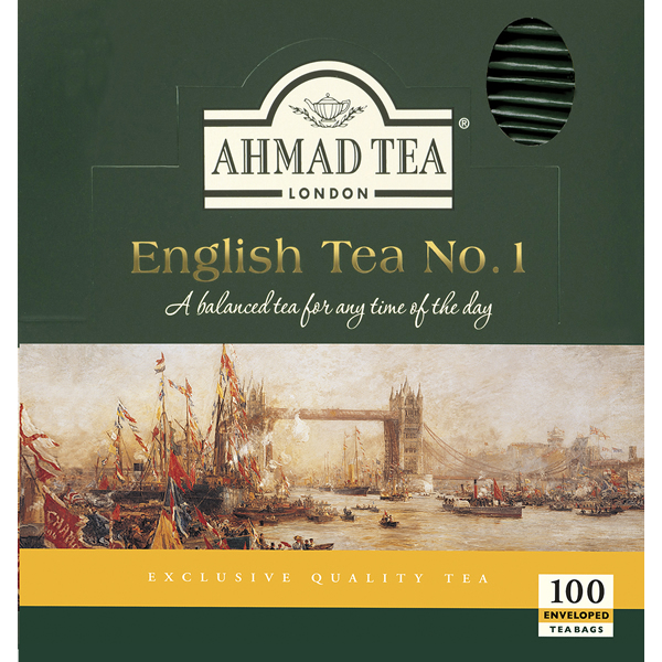 Ahmad Tea English No.1, 100 Enveloped Bags