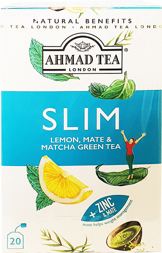 Ahmad Tea Slim Lemon, Mate, Matcha Green 20 Bags