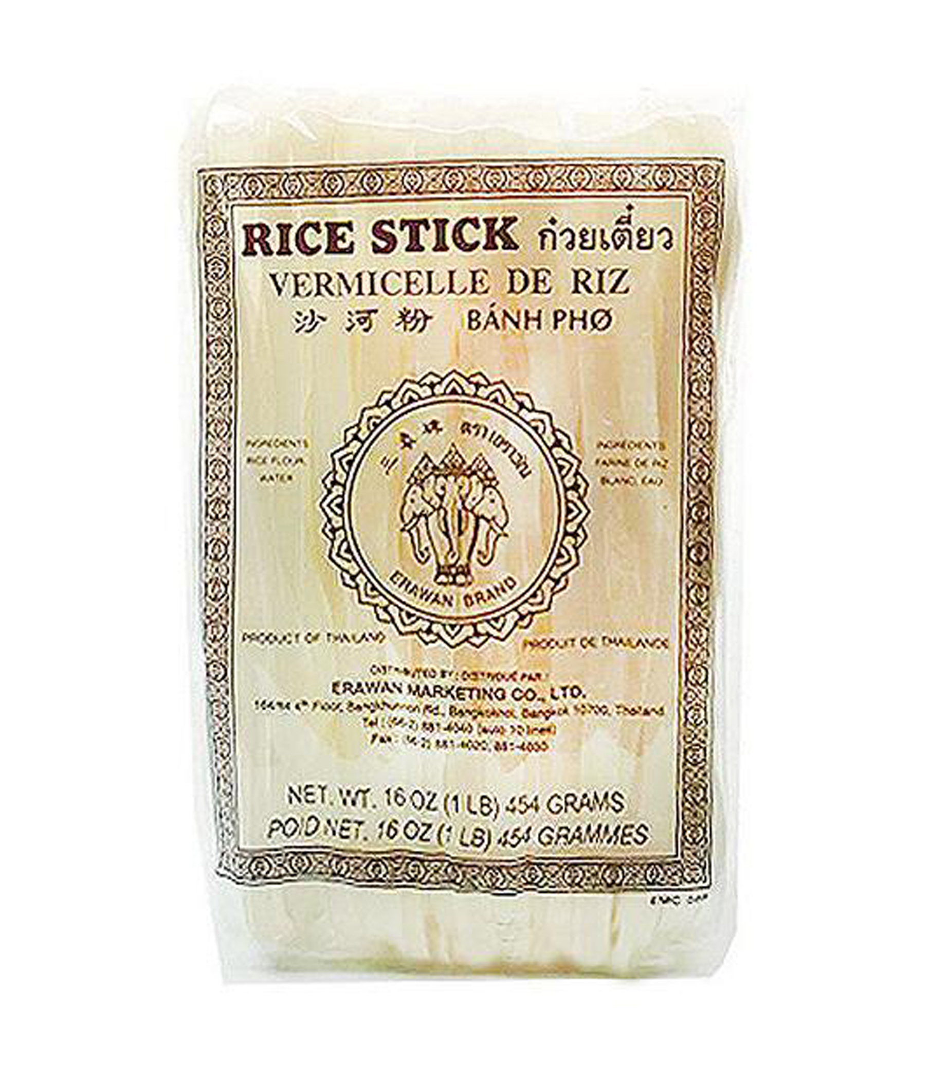 Erawan Brand Noodles Rice Stick Extra Large, 16 Oz
