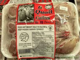 Frozen Processed Quail Cailles-6psc Pack