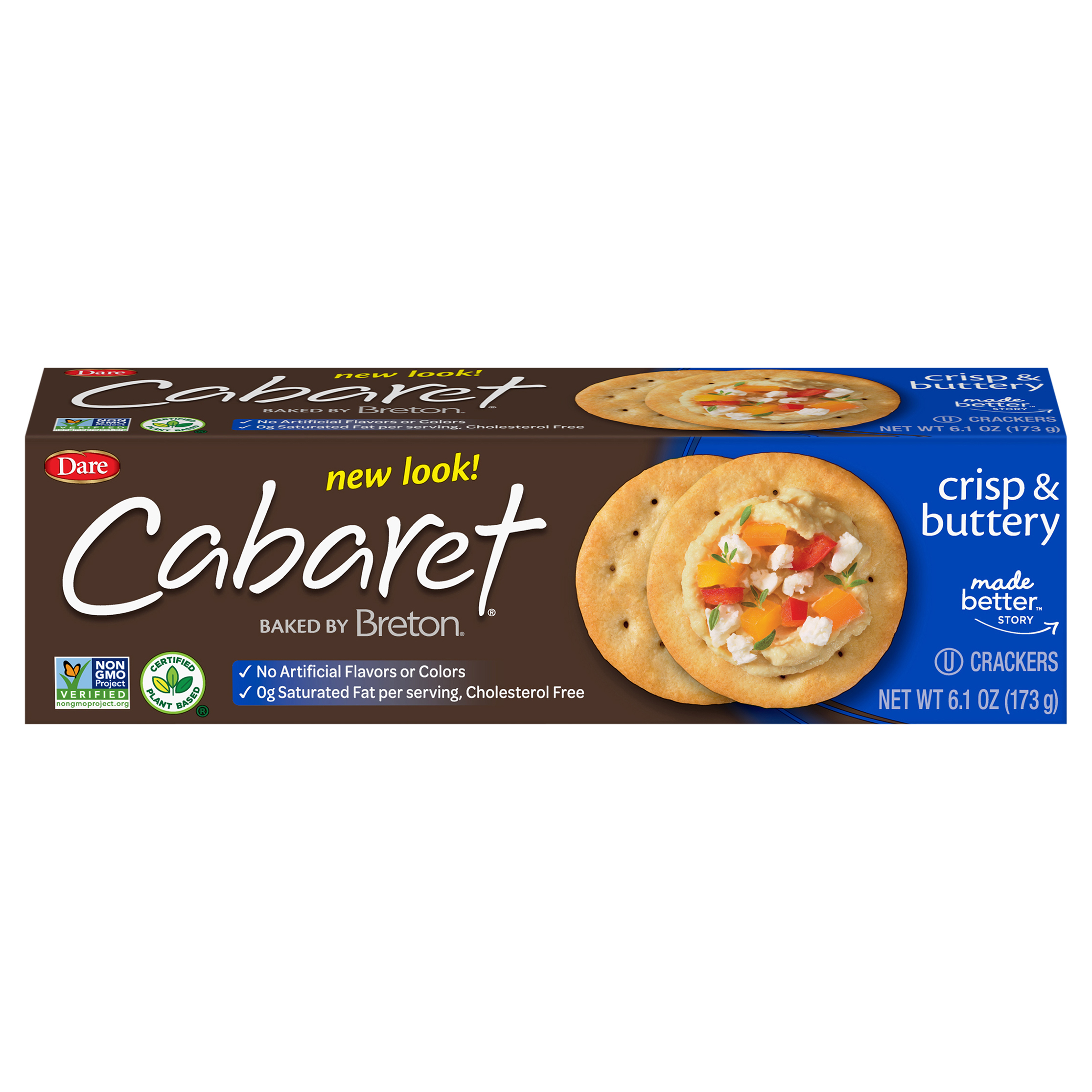Cabaret Dare Foods Crisp & Buttery Crackers - Case Of 12/6.1 Oz