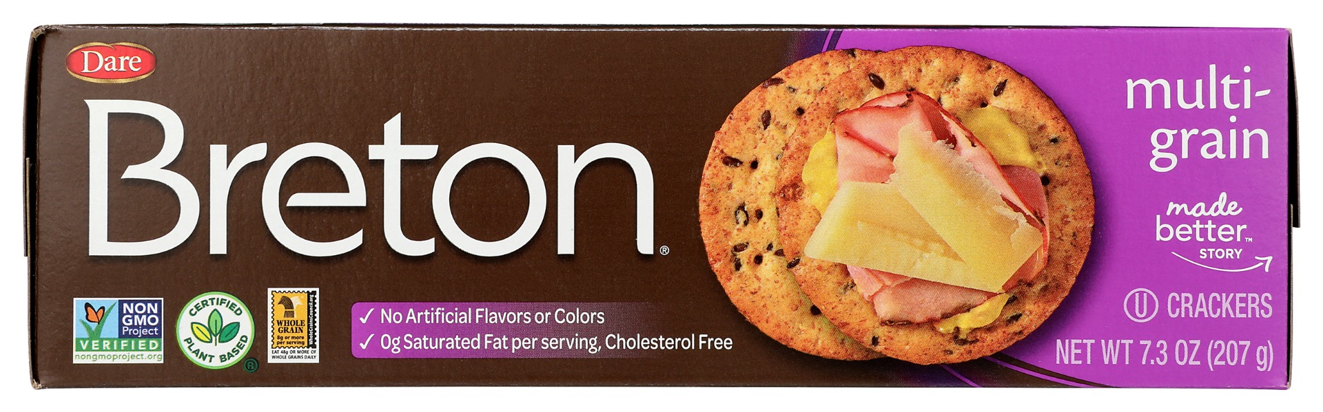 Dare Breton Multi Grain Crackers 7.3 Oz