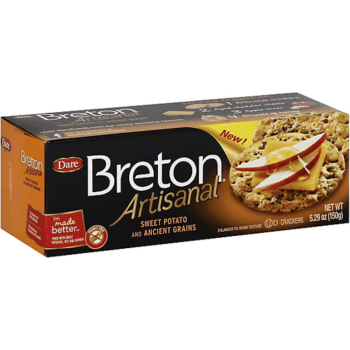 Dare Breton Artisanal Sweet Potato And Ancient Grains Crackers