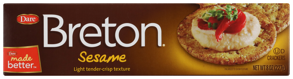 Breton Dare Thin Crackers - Sesame 8.00 Oz