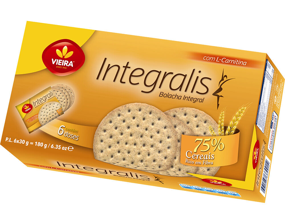 Vieira Integralis Wholegrain Biscuits 6 X 30 Gr