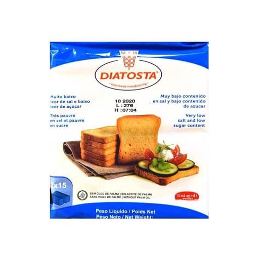 Poids 0.0 kg Diatosta – Biscotte 225G Sans Sel