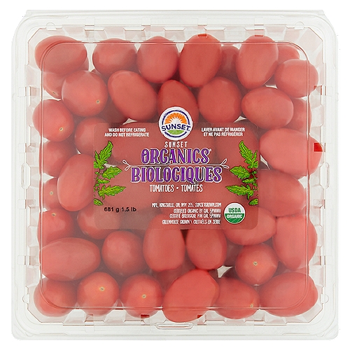 Sunset Produce Organic Grape Tomatoes, 1.5 Lbs
