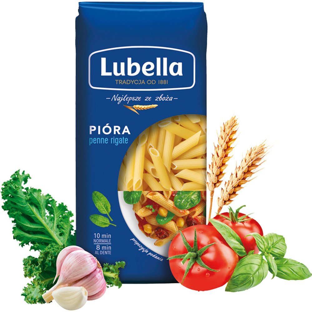 Lubella Penne Rigate Makaron Pióra 400 G