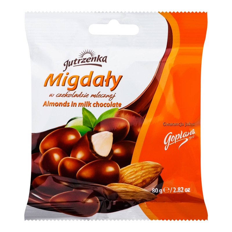 Jutrzenka Almonds In Milk Chocolate 80g