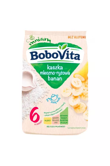 BoboVita Kaszka Mleczno-ryżowa Banan, Po 4. Miesiącu