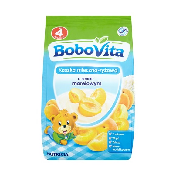 BoboVita Kaszka Mleczno-ryżowa Morela 8.11 OZ