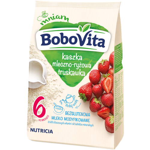 Nestle Bobovita Milk Rice Porridge With Strawberry, 8.11 Oz