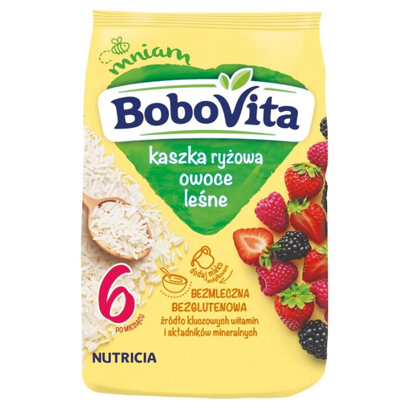 Bobovita Rice Porridge With Forest Fruits, 6.35 Oz