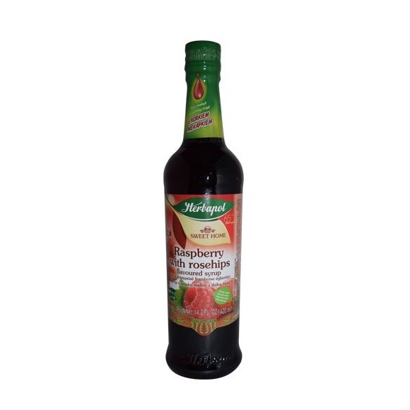 Herbapol Lublin S.a. Raspberry With Rosehips Flavour Syrup 420ml/14.20fl.oz