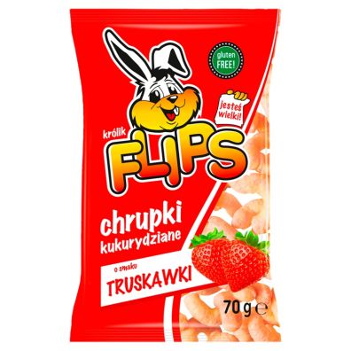 Flips Chrupki Kukurydziane O Smaku Truskawki 70 G