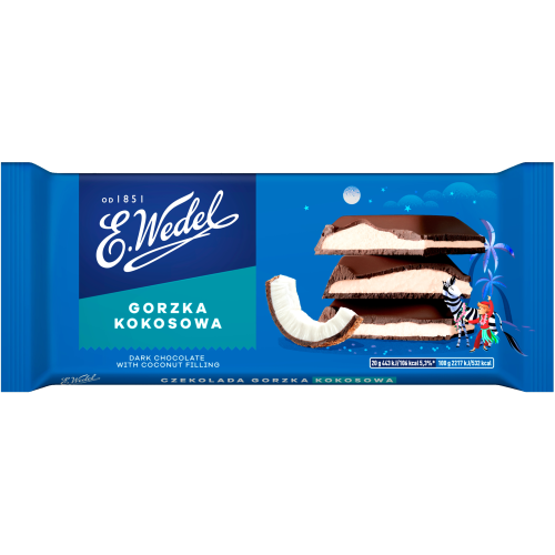 Lotte Wedel Sp. Z O.o. Czekolada Gorzka Nadzieniem Kokosowym 100g
