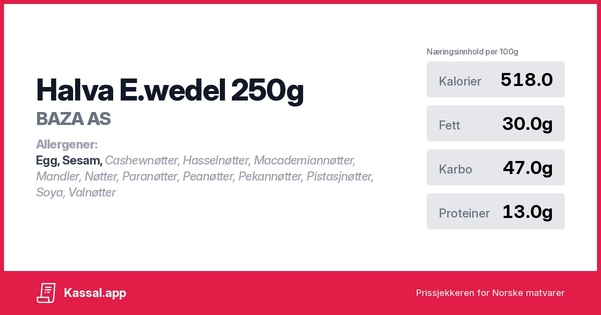 E. Wedel Chałwa Królewska O Smaku Waniliowym 250 G