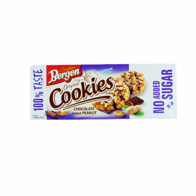 London Treats Cookies Bergen Chocolate Striped Peanut 150G