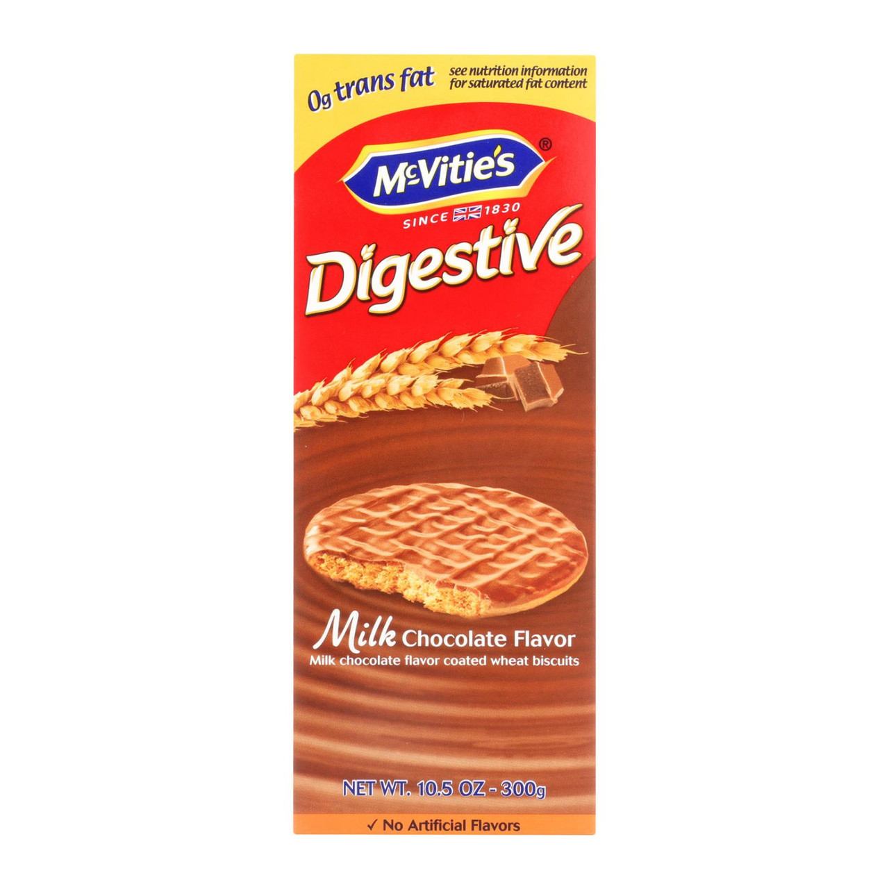 McVitie's Milk Chocolate Covered Digestive Wheat Biscuits 10.5 Oz Box 12ct Case