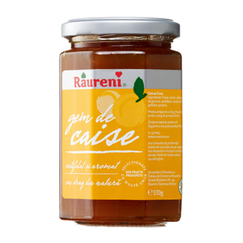 Raureni Apricot Jam Gem De Caise 370g