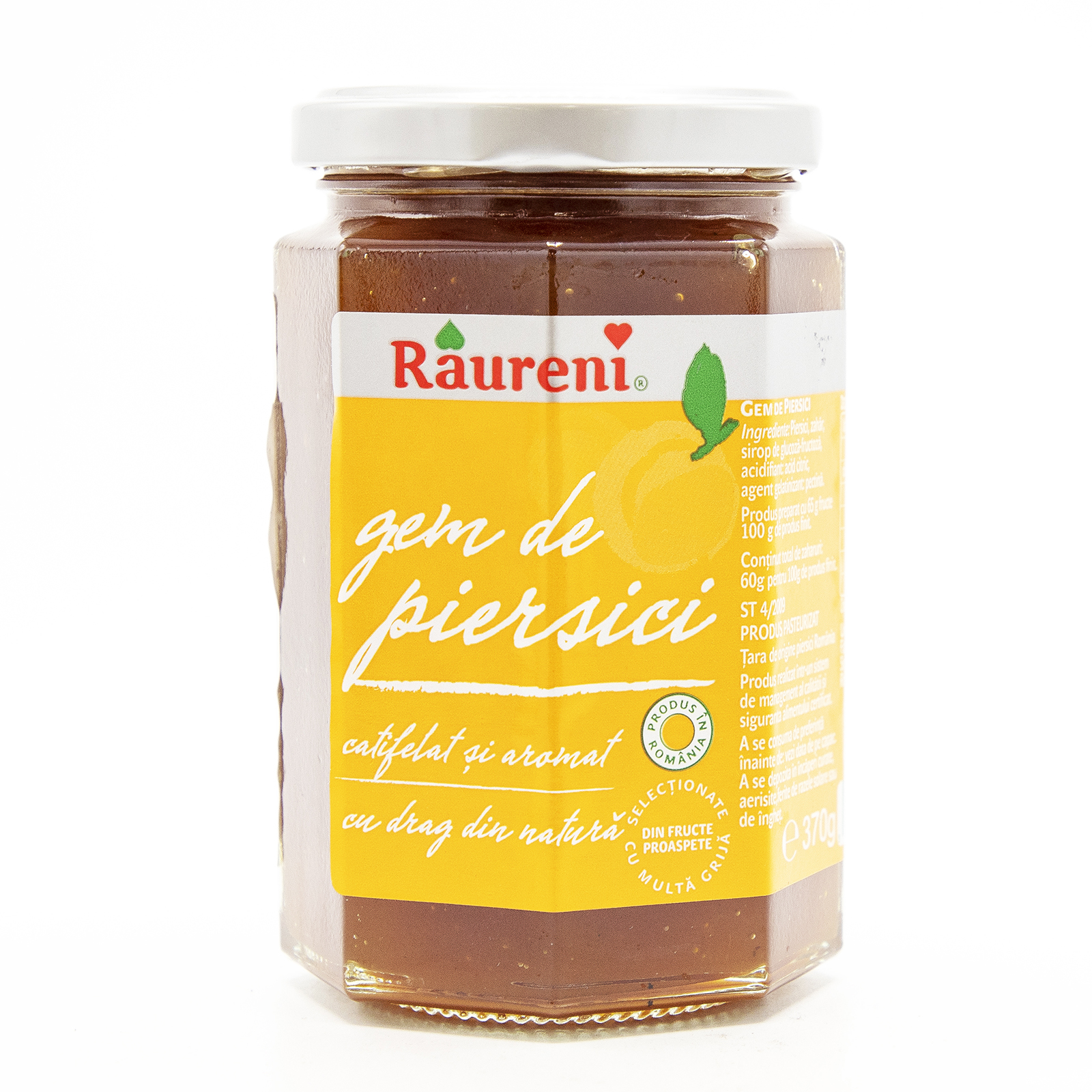 Raureni Peach Jam Gem De Piersici 370g