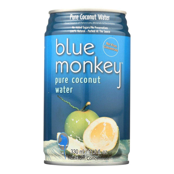 Blue Monkey Coconut Water - Natural - Case Of 24 - 11.2 Oz