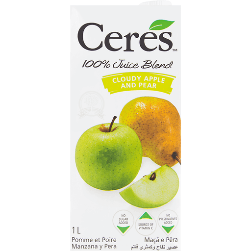 Ceres Cloudy Apple & Pear Juice 1L