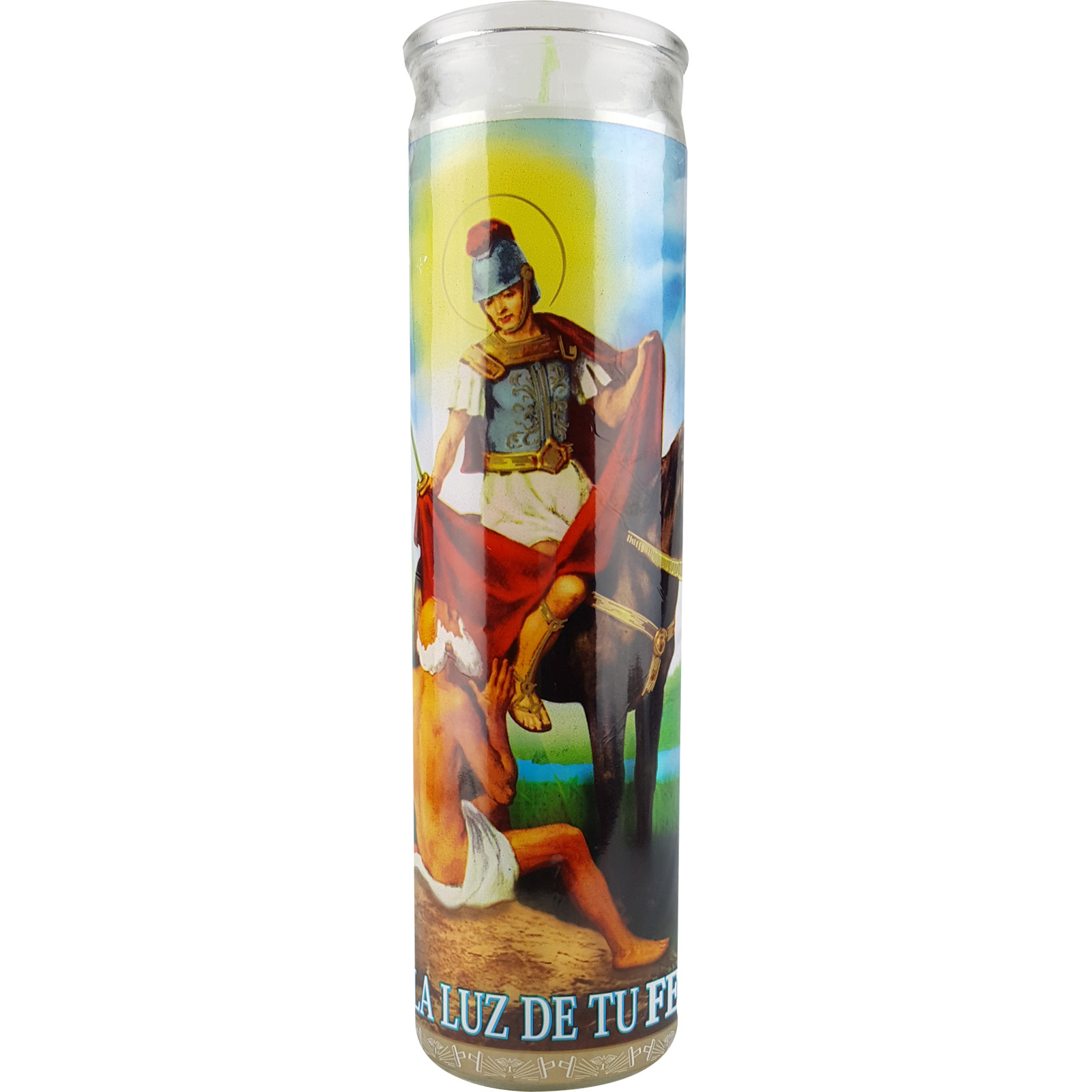 Veladora Mexico Religious Candle San Martin Caballero