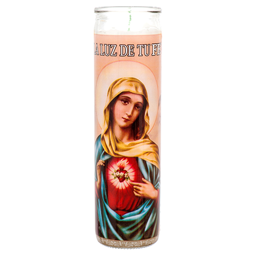 Veladora Religious Candle Ntra Senora Sagrado Corazon
