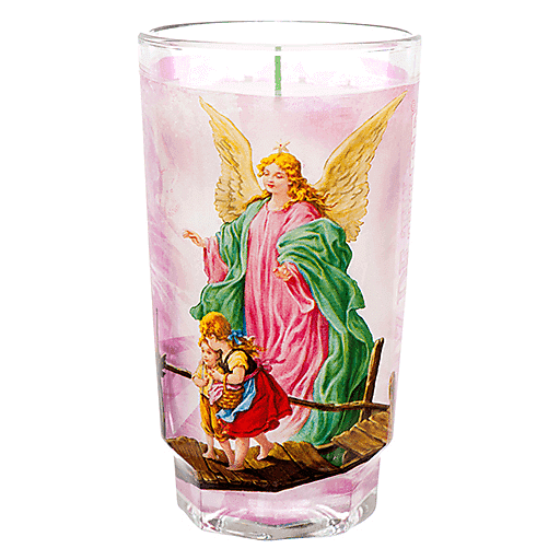 Veladora Mexico Cristal Candle Angel De La Guard