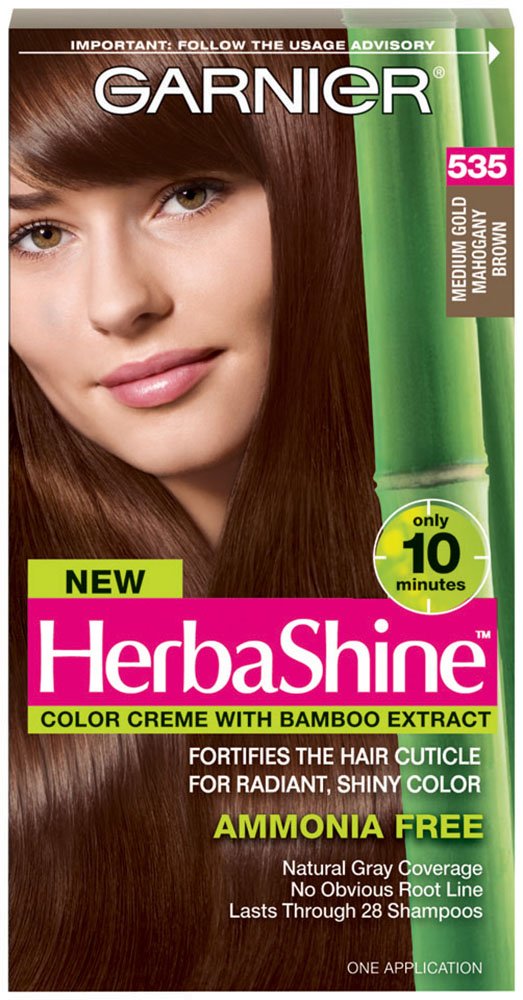 Garnier Herbashine Haircolor, 535 Medium Gold Mahogany Brown