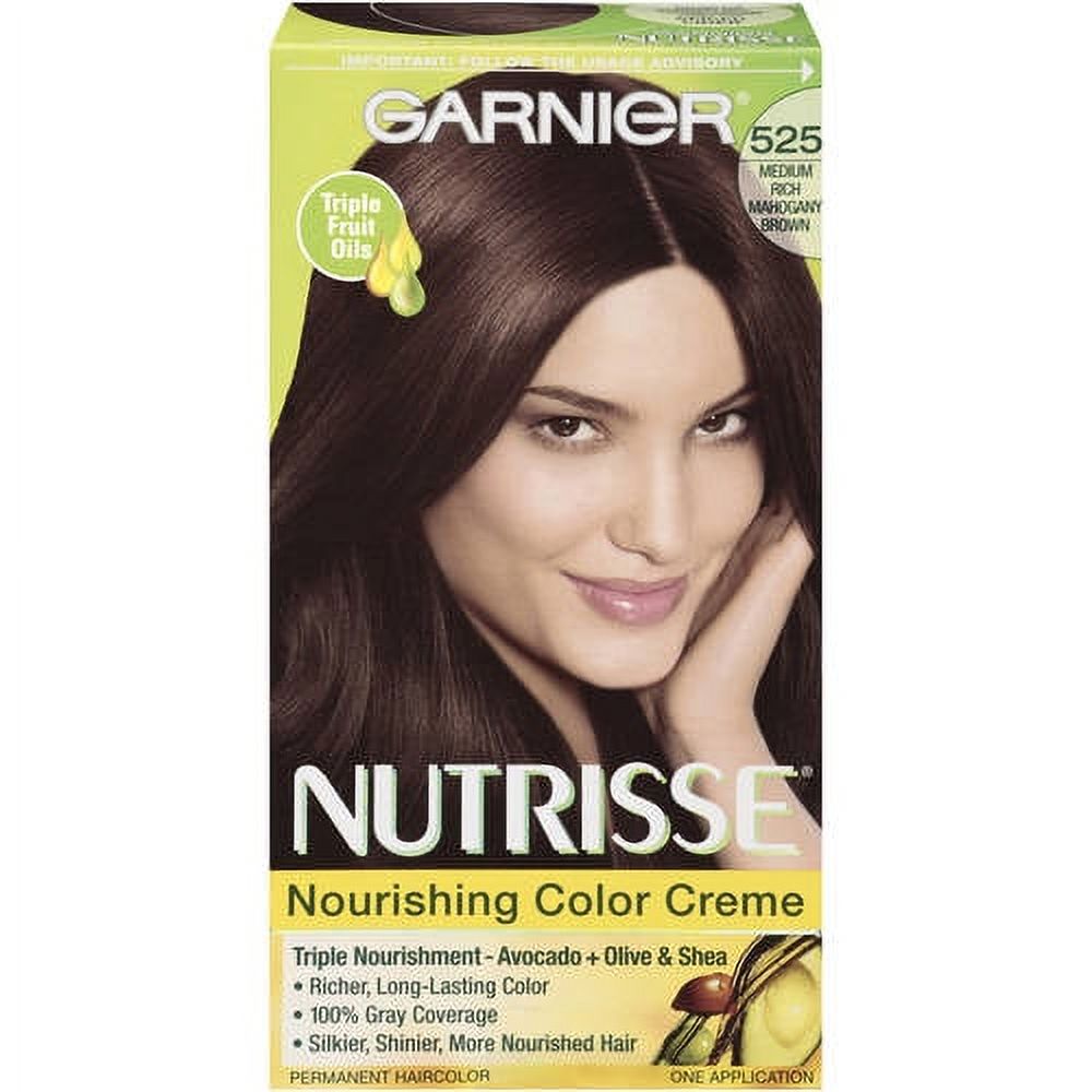 Garnier Nutrisse Permanent Haircolor, 525 Medium Rich Mahogany Brown