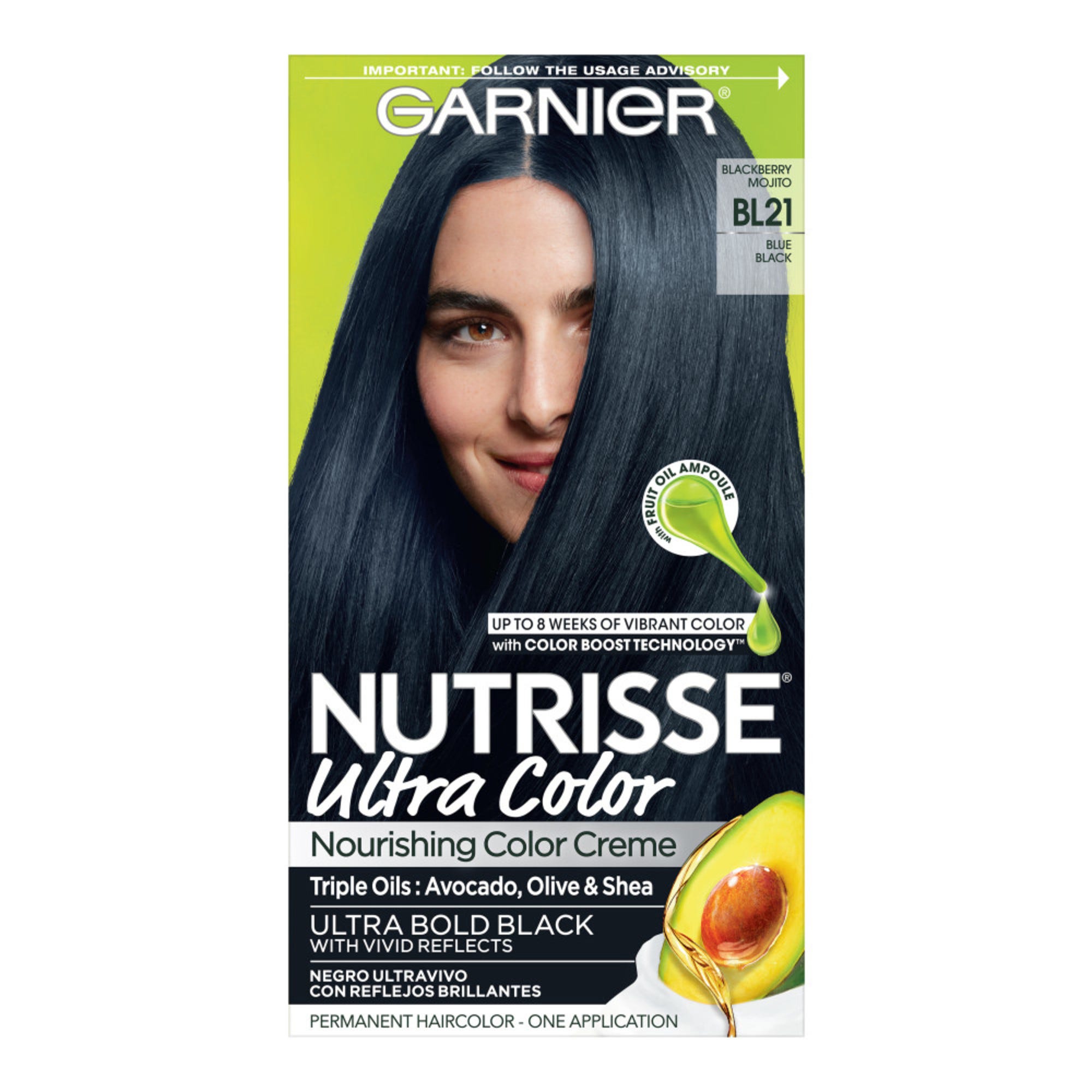 Nutrisse Ultra Color Permanent Haircolor, Blue Black BL21