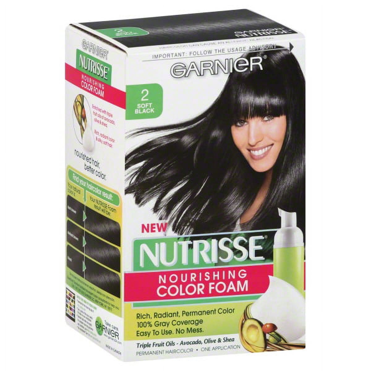 Garnier Nutrisse Nourishing Color Foam, 2 Soft Black 1
