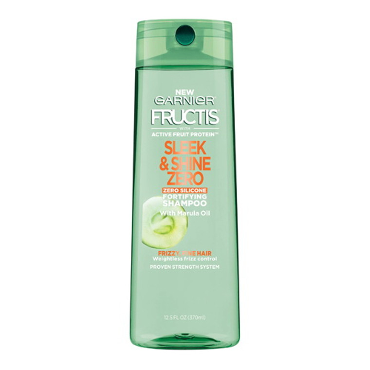 Fructis Garnier Sleek & Shine Zero Shampoo, Frizzy, Fine Hair, 12.5 Fl. Oz
