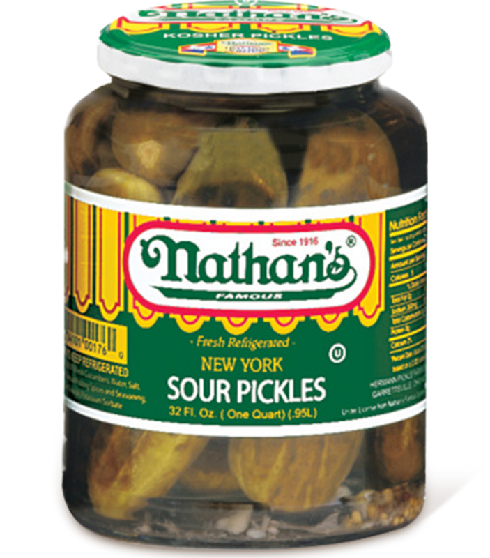 Nathan's New York Style Sour Pickles, 1l